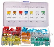 SIXTOL MECHANIC FUSE SET 1.5-30A 120ks / Sada nožových automobilových poistiek 