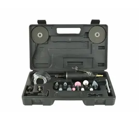 GEKO Pneumatická priama brúska s príslušenstvom / 3 alebo 6mm / 1/4" / 18000/min