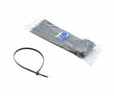 GEKO Sťahovacie pásky čierne s UV filtrom 200x7.6mm 100ks 