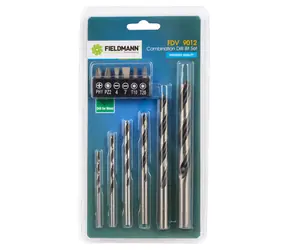 Fieldmann FDV 9012 / Sada vrtáka do dreva s bitmi 12 ks