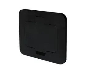 Solight 5B322B Vstavaná podlahová zásuvka čierna / IP55 / obdĺžnikové viečko