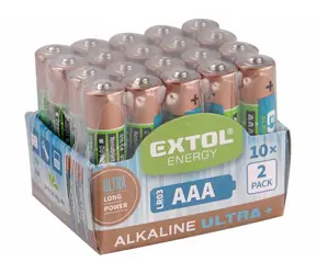 Extol- Energy Batérie alkalické ULTRA+ 1.5V AA (LR6) 20ks