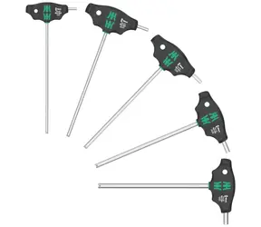 Wera 454/5 HF SHK Set 1 / sada skrutkovačov s priečnou rukoväťou Hex- PLUS s pridržiavacou funkciou / 5 dielny