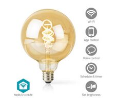 Nedis SmartLife LED žiarovka / Wi-Fi / E27 / 360 lm / 4.9 W / Sklo / Android & iOS