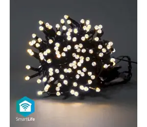 Nedis Vianočné Osvetlenie SmartLife / Reťaz / Wi-Fi / Teplá biela / 100 LED's / 10.0 m / Android & iOS