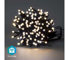 Nedis Vianočné Osvetlenie SmartLife / Reťaz / Wi-Fi / Teplá biela / 200 LED's / 20.0 m / Android & iOS