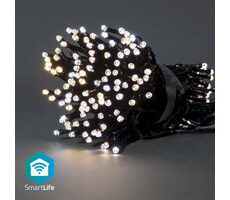Nedis Vianočné Osvetlenie SmartLife / Reťaz / Wi-Fi / Teplé až chladné biele / 100 LED's / 10.0 m / Android & iOS