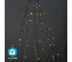 Nedis Vianočné Osvetlenie SmartLife / Strom / Wi-Fi / Teplá biela / 200 LED's / 20.0 m / 10 x 2 m / Android & iOS