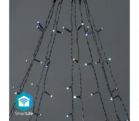 Nedis Vianočné Osvetlenie SmartLife / Strom / Wi-Fi / RGB / 180 LED's / 10 x 2 m / Android & iOS