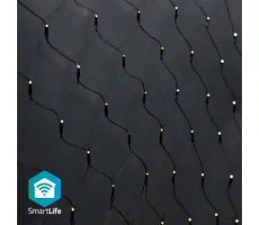 Nedis Vianočné Osvetlenie SmartLife / Sieť / Wi-Fi / Teplá biela / 280 LED's / 3.00 m / 3 x 2 m / Android & iOS