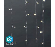 Nedis Vianočné Osvetlenie SmartLife / Záves / Wi-Fi / Teplá biela / 200 LED's / 3.00 m / Android & iOS