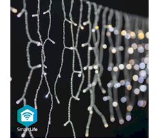 Nedis Vianočné Osvetlenie SmartLife / Rampouch / Wi-Fi / Teplé až chladné biele / 240 LED's / 5.00 m / Android & iOS