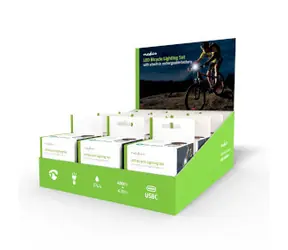 Nedis Svetlo na Bicykel / Napájanie z batérie / 5 V DC / 3 W / Vrátane batérií / Dobíjacie / 400 lm / 4.5 lm / 100 m / 110 °