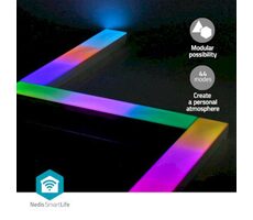 Nedis Dekoratívne Svetlá SmartLife / Nástenný Bar / Wi-Fi / RGBIC / Teplá biela / Android