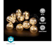 Nedis Dekoratívne Svetlá SmartLife / Party Lights / Wi-Fi / 10 LED's / 9.00 m / Android / Priemer žiarovky: 45 mm