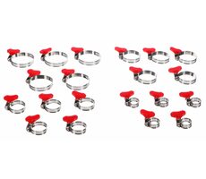 SIXTOL MECHANIC CONNECT SET 20 Hadicová spona s motýlikom 10-44mm 20ks 