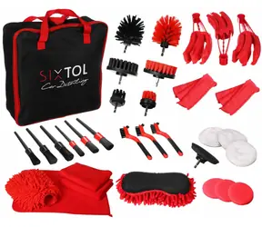 SIXTOL CAR DETAILING 33 - bez krabice / Multifunkčná sada nástrojov na čistenie a umývanie auta / 33ks 