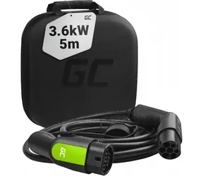 Green Cell GC EV Type 2 3.6kW 5.0m čierna / kábel nabíjania pre elektrický automobil / Type 2 socket