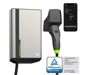 Green Cell GC HabuDen Wallbox 22kW 32A / 7.5m kábel / Type 2 / SMART EV nabíjanie stanice s GC App / Bluetooth / WiFi