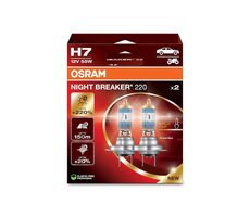 OSRAM H7 NIGHT BREAKER 220 +220% 12V 55W - 2ks / Autožiarovka / PX26d