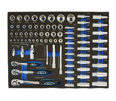 GEKO Vložka do zásuvky - račňová sada 1/4" -1/2" 80ks 