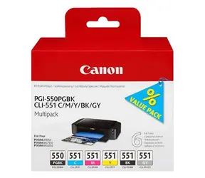 Canon originální cartridge PGI-550 & CLI-551 PGBK C M Y BK GY