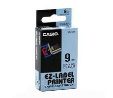 CASIO originálna páska do tlačiarne štítkov CASIO XR-9X1 / čierna tlač / priehľadný podklad / nelaminovaná / 8m / 9mm
