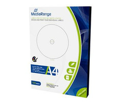 MediaRange CD &amp; DVD &amp; Blu-ray etikety 15mm - 118mm 50 listov (100 etikiet)