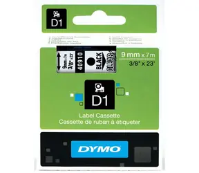 Dymo páska D1 9mm x 7m čierna na priehľadné