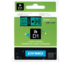 Dymo páska D1 9mm x 7m čierna na zelenej