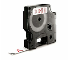 Dymo páska D1 12mm x 7m červená na biele