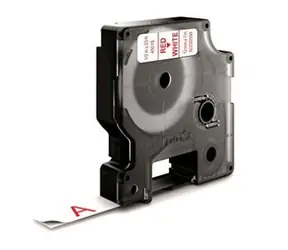 Dymo páska D1 12mm x 7m červená na biele