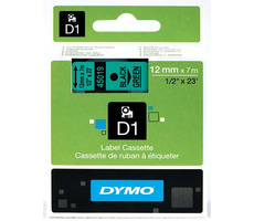 Dymo páska D1 12mm x 7m čierna na zelenej