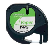 Dymo originálna páska do tlačiarne štítkov 12mm x 4M (biely podklad)