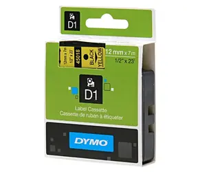 Dymo originálna páska do tlačiarne štítkov 12mm x 7m (žltý podklad)