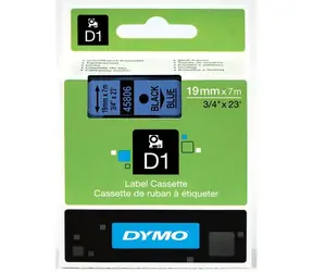 Dymo originálna páska do tlačiarne štítkov 19mm x 7m (modrý podklad)