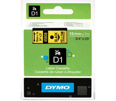 Dymo originálna páska do tlačiarne štítkov 19mm x 7m (žltý podklad) / čierna tlač / D1