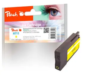 Peach remanufactured alternatívny cartridge HP 711 (CZ132A) žltá / 32 ml / new chip