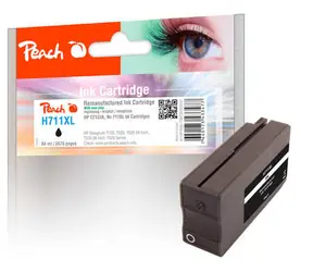 Peach remanufactured alternatívny cartridge HP 711XL (CZ133A) čierna / 84 ml / new chip