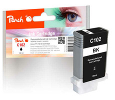 Peach remanufactured alternatívny cartridge Canon PFI-102 (29952627) čierna / 130 ml / new chip