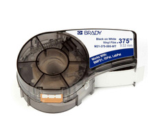 BRADY BMP21 Series označovacia páska / čiernobiela / vinyl / 6.4mx 9.53mm / odolná / pre BMP21, LABPAL a IDPAL