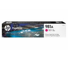 HP originálna atramentová náplň 981A fialová / pre HP PageWide Enterprise Color 556dn &amp; 556xh / 69ml