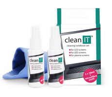 Clean IT čistiaci roztok na notebooky s utierkou / 2x30ml
