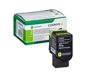 Lexmark C232HY0 HC originálny vratný toner žltá / pre C2525 &amp; C2425 &amp; C2535 &amp; MC 2325 &amp; MC 2425 &amp; MS2535 / 2.300 strán