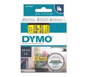 Dymo páska D1 24mm x 7m čierna na žltom