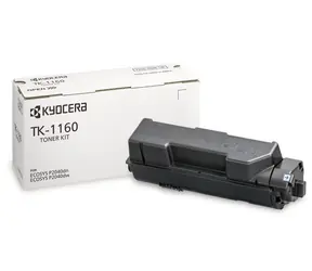 Kyocera TK-1160 Toner čierna / pre Ecosys P2040dn dw / výťažnosť až 7.200 strán