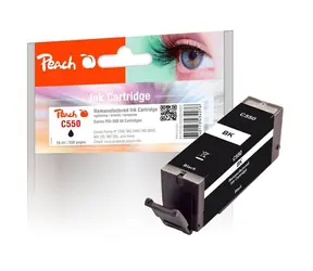 Peach PGI-550 PGBK kompatibilní cartridge černá