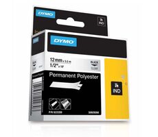 Dymo originálna páska do tlačiarne štítkov 12mm x 5.5m (transparentný podklad) / čierna tlač / D1