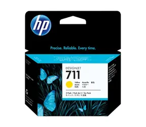 HP CZ136A originálny cartridge 711 žltá 3-pack / DesignJet T120 T520