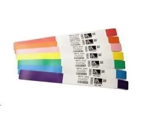 ZEBRA Wristband Orange 1x10in (25.4x254mm) / PP / DT / Z-Band Splash / Adhesive closure / 350/roll / 6/box